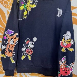 Vintage Disney Black Halloween Themed Sweater